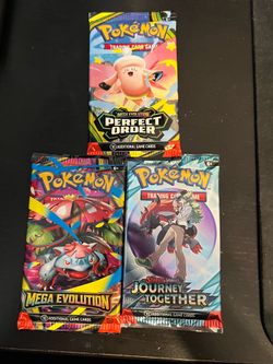 Pokemon Mega evolution & Perfect order & journey together packs sealed