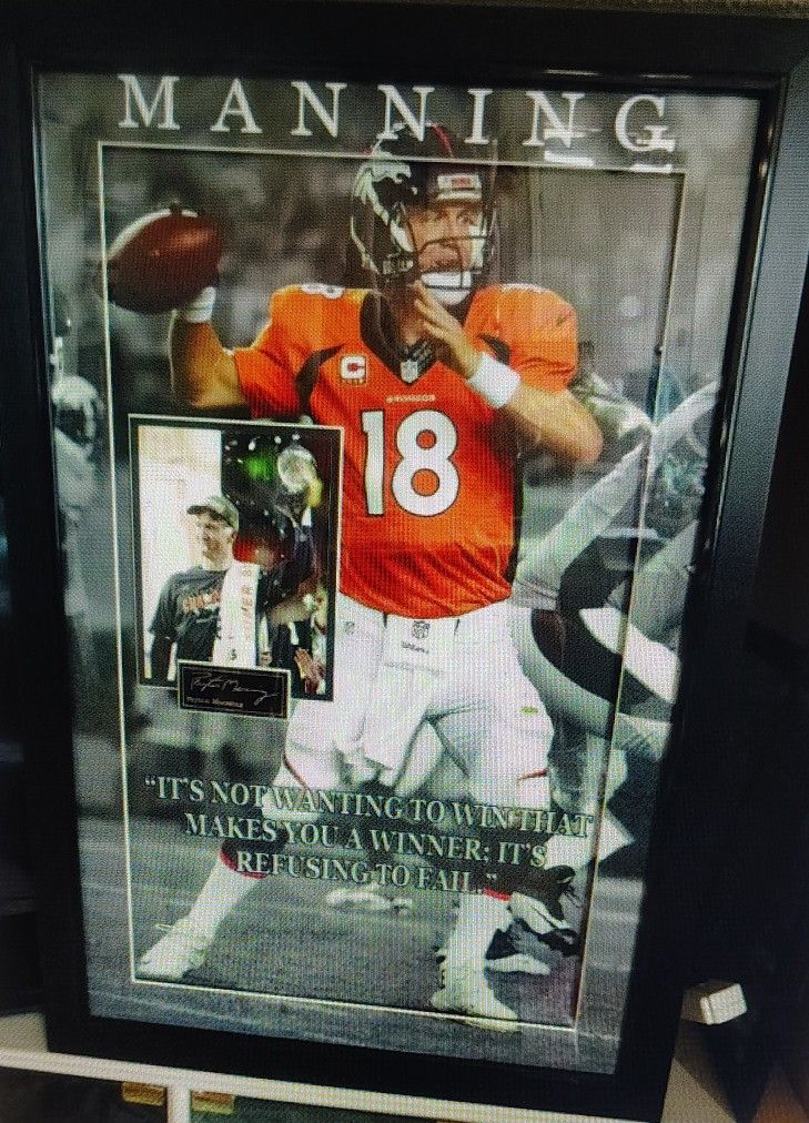 Autographed Peyton Manning Picture Frame!
