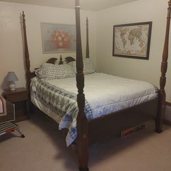 Cherry Wood 4 Poster Bed 