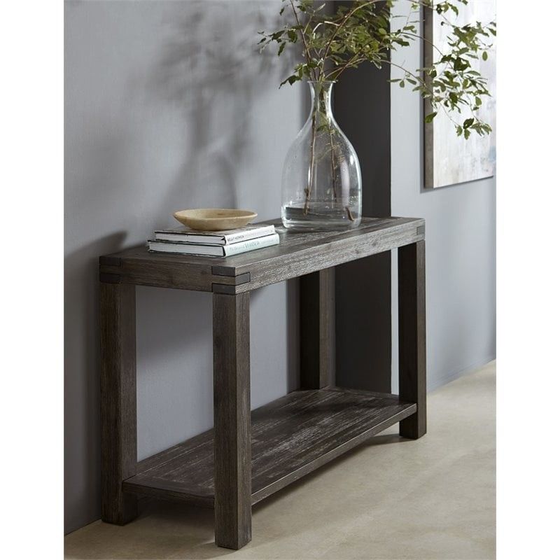 Modus Meadow Solid Wood Console Table in Graphite New by Modus Furniture