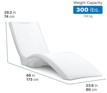 New Weighted Step2 Vero Pool Lounger, Use in Pool w/ Shelves Up to 9-Inches Deep or Pool Deck/Patio