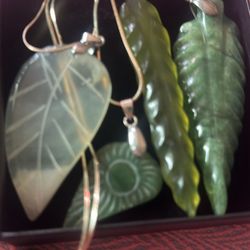 Necklace Main Stone Natural Jade With Sterling Silver 925  New Each $127