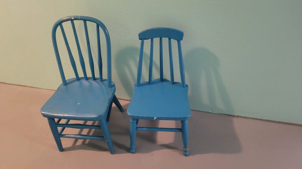 Wooden Children's Chairs - 9 Total