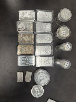 Silver Bar And Round For Sale