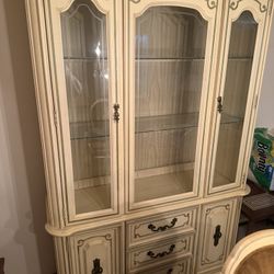 Stanley Furniture French Provincial Cabinet- 7ft Tall Cream 