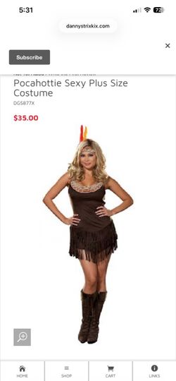Halloween Costume - Pocahottie 3X Plus Size