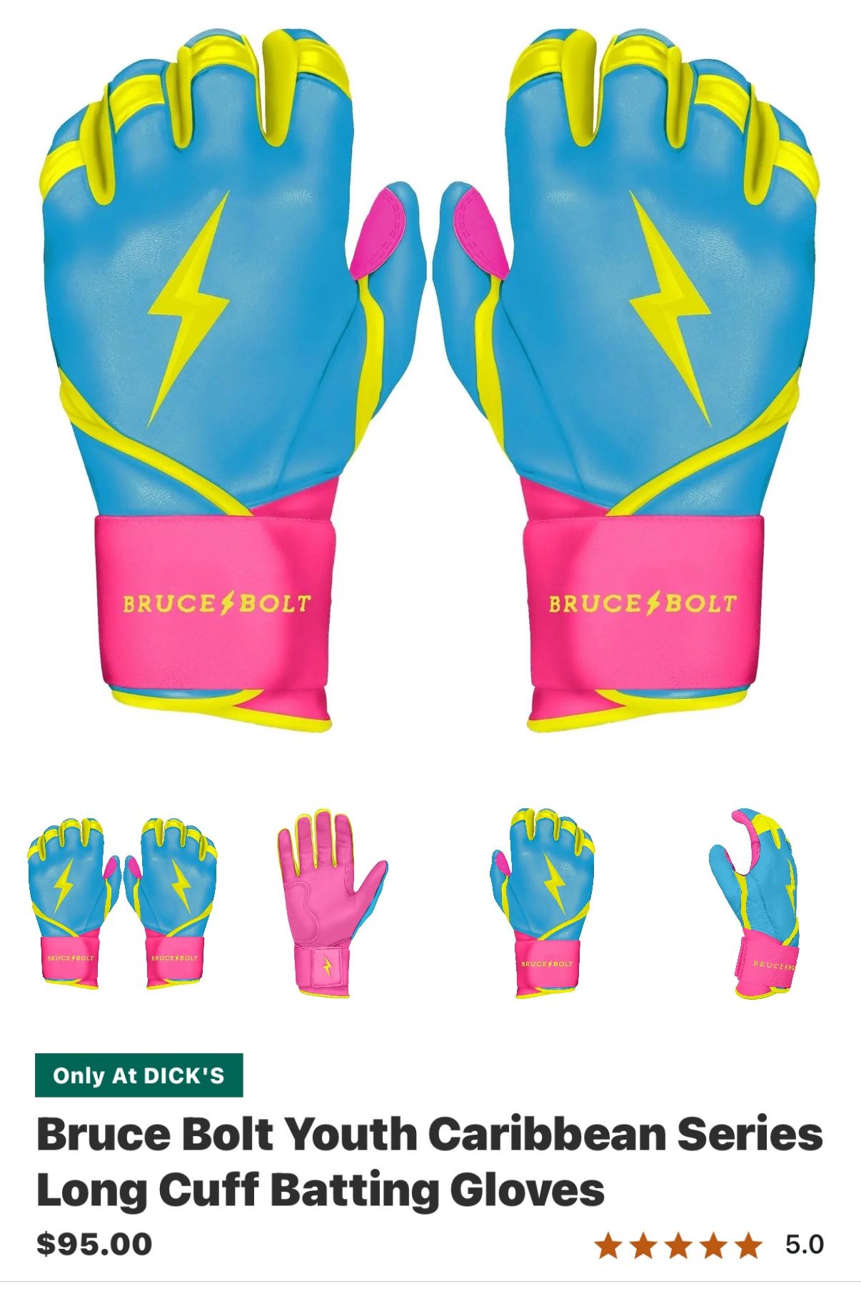 Bruce Bolts Batting Gloves
