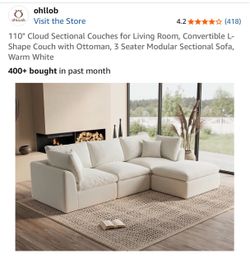 Sectional cloud couch