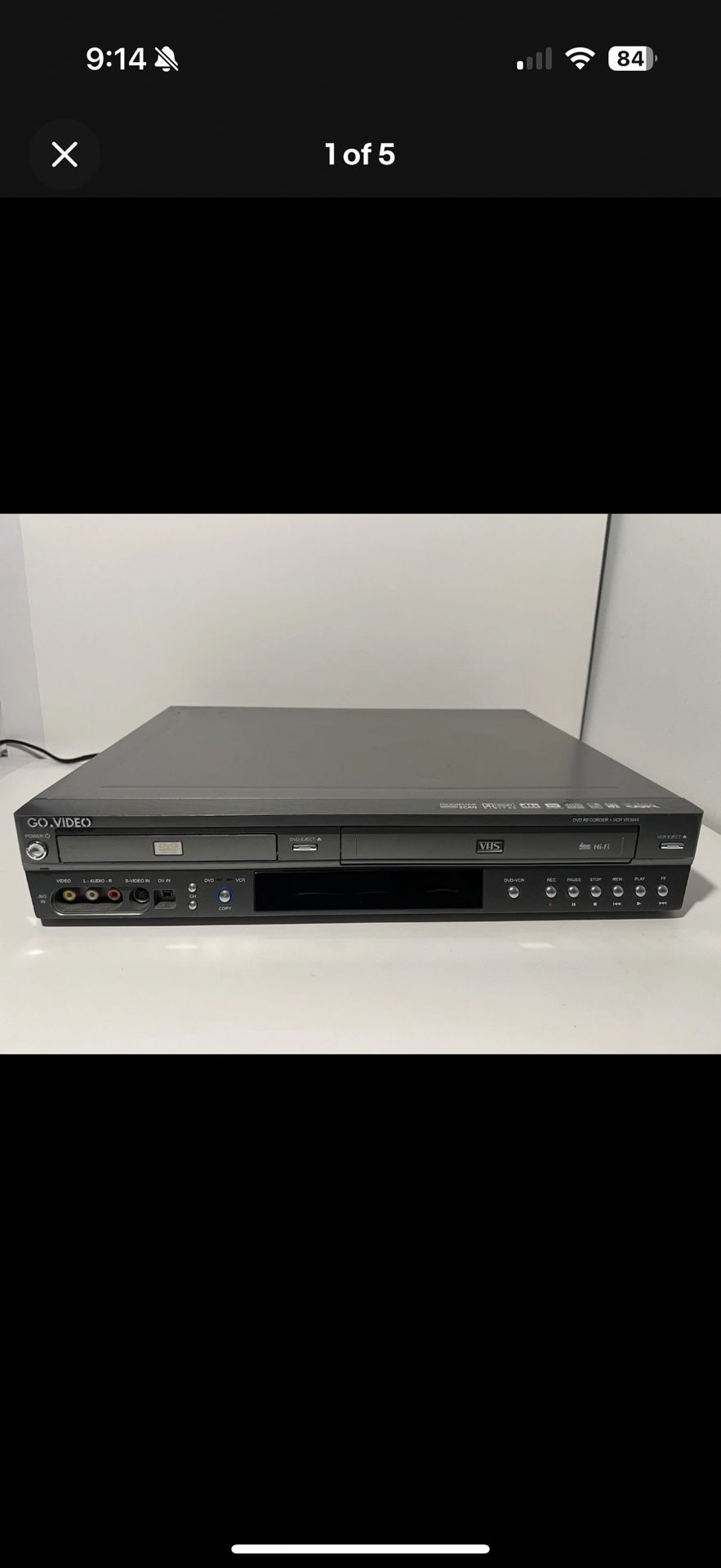 Go Video VR3845 DVD/VCR Combo Tested And Works No Remote
