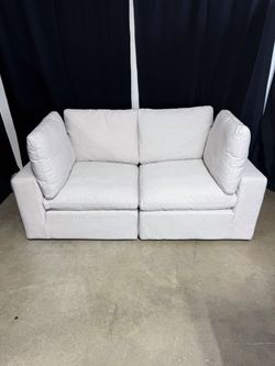 Sundays Movie Night 2-Piece Modular Sofa Loveseat (Standard, Clay Color)
