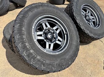 (4) Fuel 1PC D801 Oxide 18x9 6x5.6 Matte Gunmetal Wheel 18" -12mm Fits Chevy Toyota GMC Toyo tires