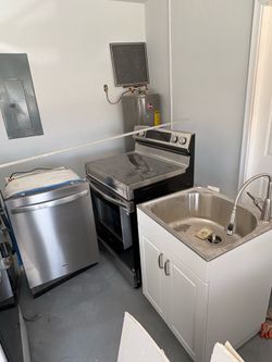 Stove dishwasher an sink