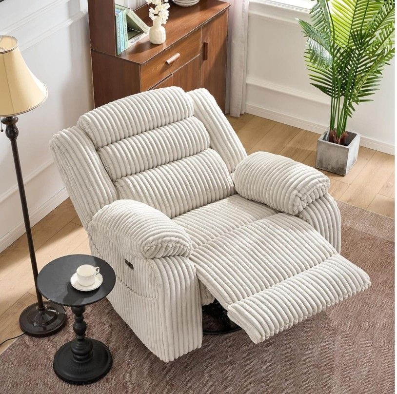 Rocker Recliner Chair With Heating Massage& USB Port