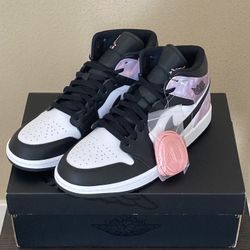 Men’s Size 10 Air Jordan 1 Mid SE Bleached Coral-White