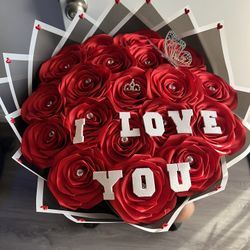 Valentines Ribbon Roses 