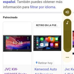 Jvc Doblé Din W Apple  Car Play