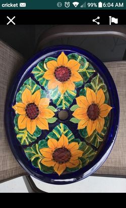 Bathroom sink Mexican Talavera