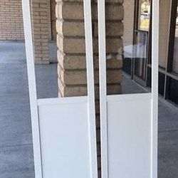 New In Box IKEA BILLY OLSBO White Glass Wood Cabinet Door