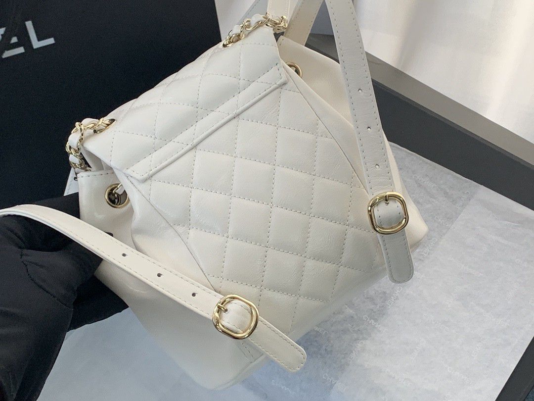 Chanel DUMA white Backpack AS2908 18x18x12cm 2 for Sale in Fairfield, CA -  OfferUp