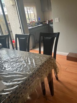 Dining table and chairs