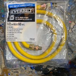 Gas dryer connector kit
