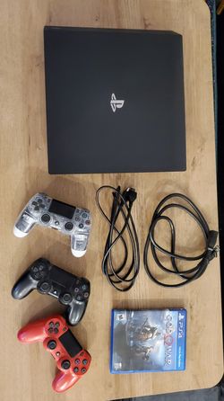 PS4 Pro 1TB Gaming Console Bundle + 3 Controllers & God of War - $200 (North Hollywood)