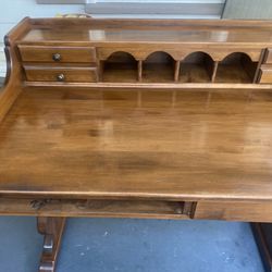 Antique Desk - W The Eagle Engraved 
