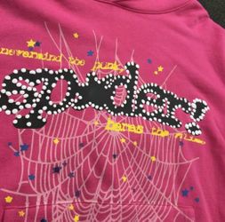 pink sp5der hoodie