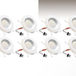12 Pack 5/6 Inch LED Can Lights with Night Light, Metal 5CCT Retrofit Recessed Lighting Selectable
