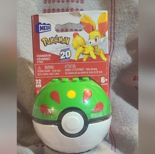 MEGA Pokémon Fennekin Building Toy Kit, Poseable Action Figure (32 Pieces)