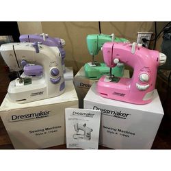 Dressmaker Deluxe Small Sewing Machines Model#1104H