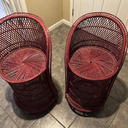 Red Wicker Chairs