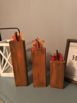 Wooden pumpkins