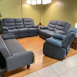 3pc sofa set recliner 