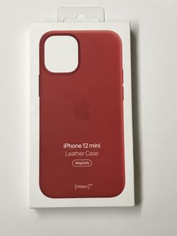 iPhone 12 Mini Leather Case Scarlet MHK73ZM/A