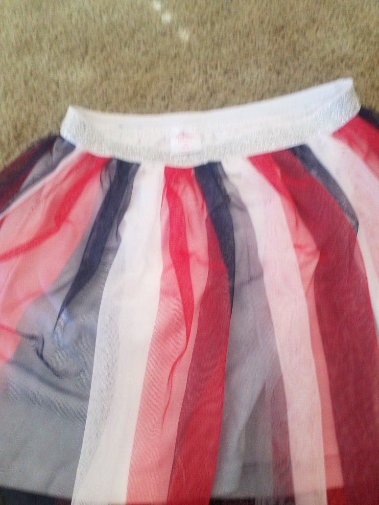 GIRLS SKIRT ( 7/8 ) FOURTH OF JULY COLORS