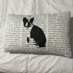 DECORATIVE DOG PRINT PILLOW