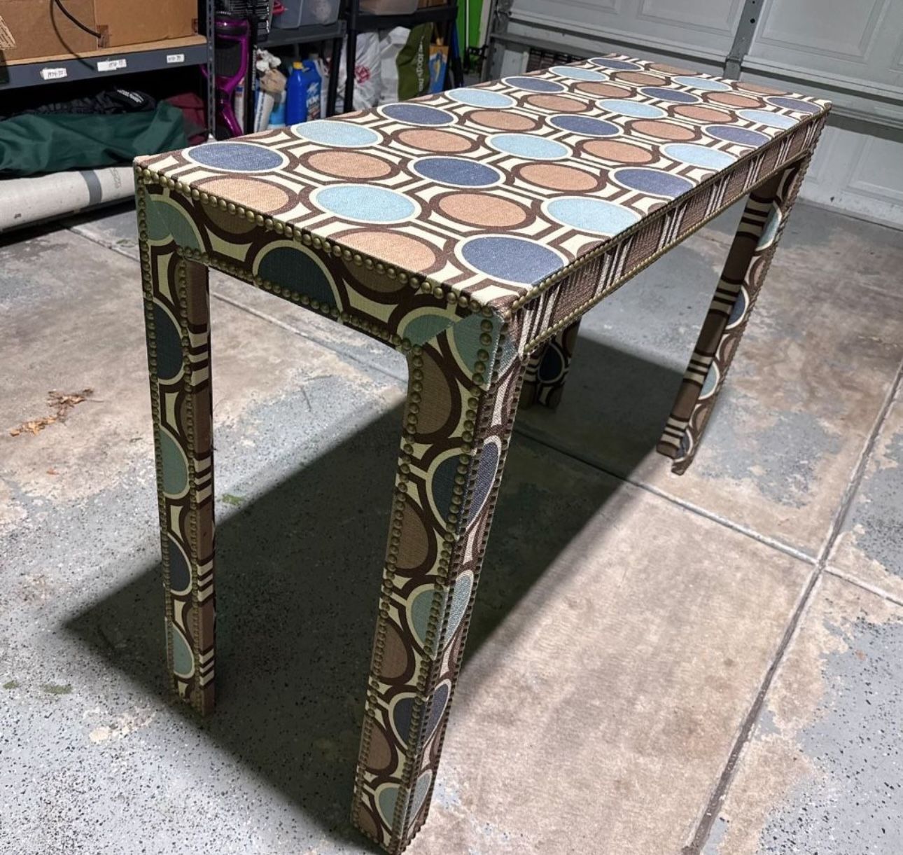 Entryway Table | Narrow Entryway Console Table Stand Blue Grey