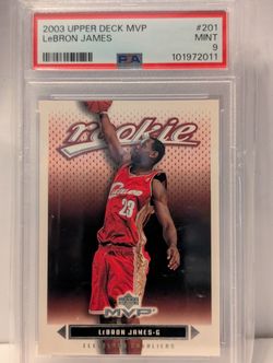 2003 Upper Deck LeBron James PSA Mint 9 Rookie Card