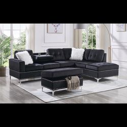 New Sectional + Ottoman 