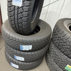 BRAND NEW TIRES 245/75r16 MAXTREK ALL TERRAIN FOR SALE SET OF 4 TIRES $439 WITH INSTALLATION AND BALANCING 