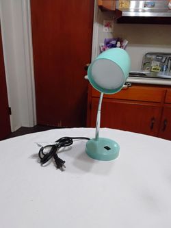 Teal Gooseneck Desk Lamp