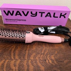 New Wavy tall  thermal brush blowout Sakura pink