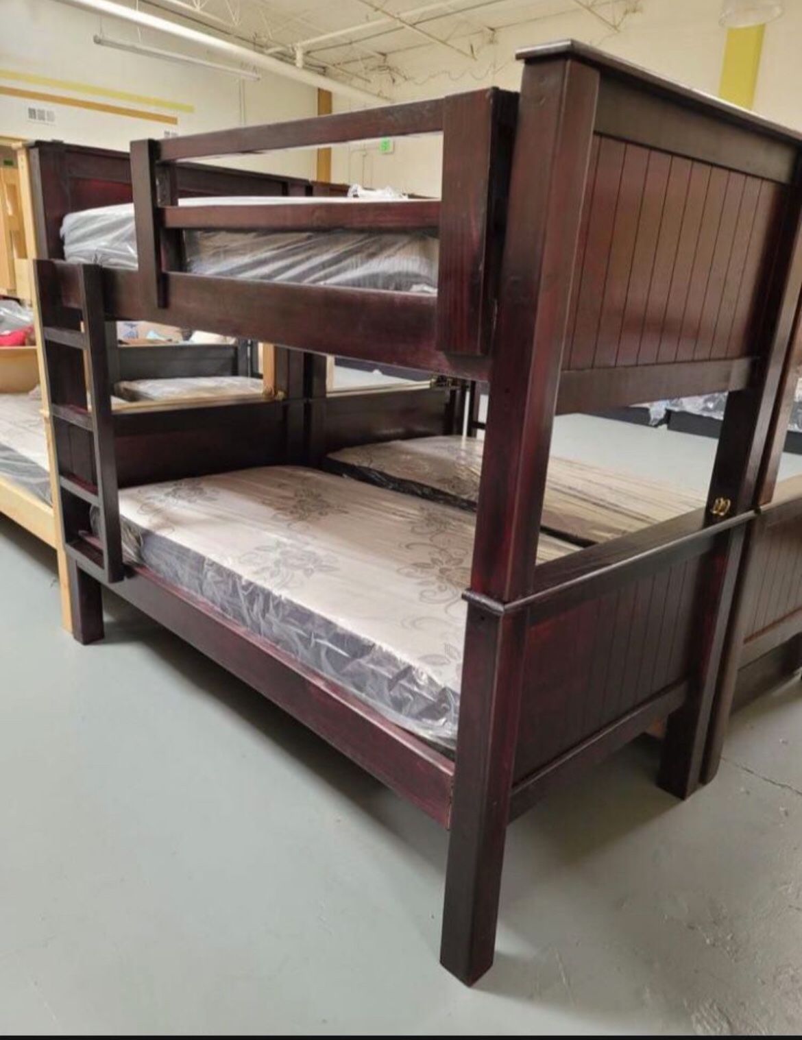 Twin-twin Bunk Bed With Mattress Included