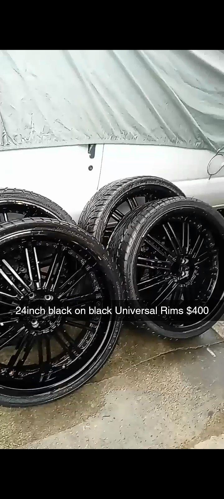 24'Inches Black on Black Universal Rims $450 OBO