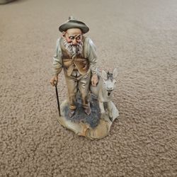 Antonio Borsato Old Man With Goat Figurine