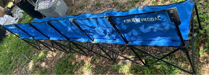 Blue Kwik Goal 6-Seat Kwik Bench