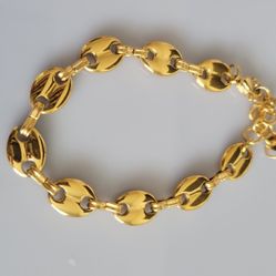 Yellow Gold Plated  Bracelete  ( Unisex)