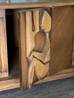 Handcarved Wooden Coffee Table