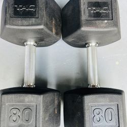 Grown Man Set Of 80 Lbs TAG Dumbbells